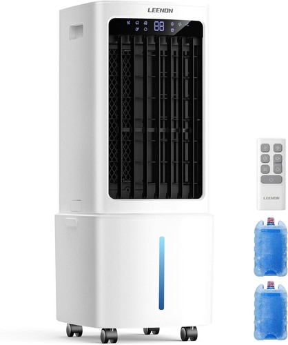 LEENON 9L Portable Evaporative Air Cooler Fan with 3 Speeds, 35dB Quiet Coo