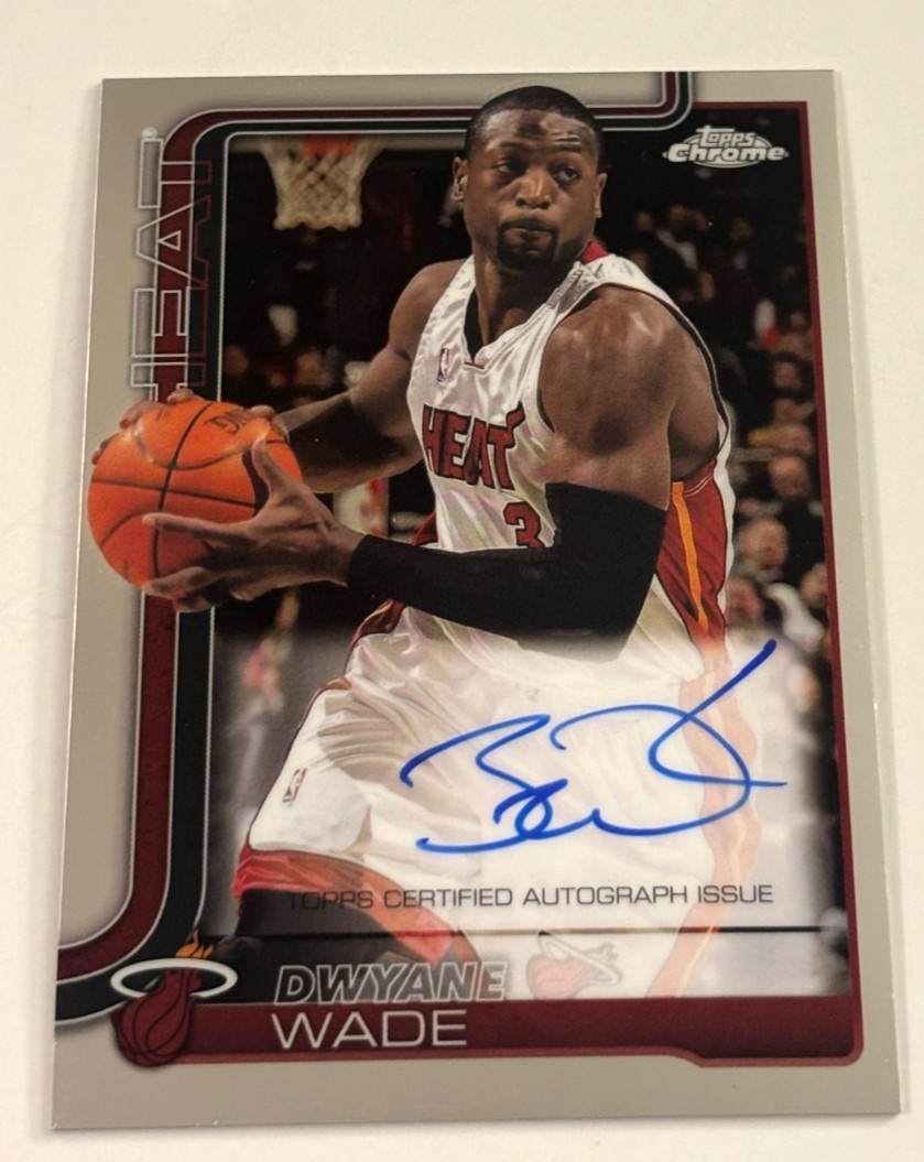 Dwyane Wade 2025-26 Topps Chrome AUTO On Card Autograph Card #TCA-DW