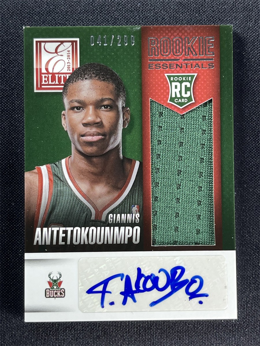 2013-14 Panini Elite Giannis Antetokounmpo RC Essentials Patch Auto RPA /299