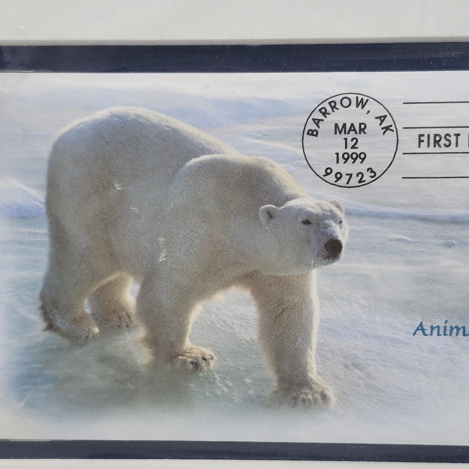First Day Of Issue Polar Bear Animals Of The Arctic 1999 Stamp Barrow Alaska  - Image 4 of 4