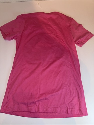 Women’s Pink T Shirt Size Medium Short Sleeve 100% Cotton With Lips Graphic - Picture 7 of 8