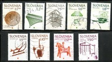 LOT 38451 USED  153/163 STAMPS FROM SLOVENIA