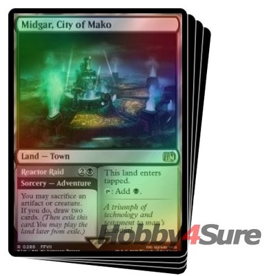 Foil Midgar, City Of Mako X4 M/NM Magic: The Gathering MTG Final