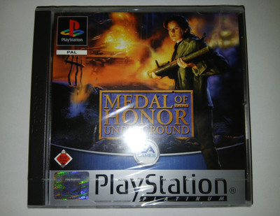 PS1 Medal of Honor Underground Platinum PAL USK 18