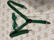 Green Bowtie And Green Suspenders St Patricks Day is coming