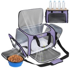Pet Carrier for Cats Small Dogs, Travel Carrier with Anti-Collapse Support,...