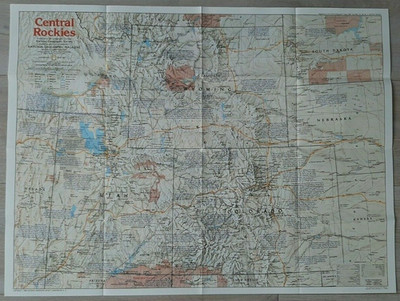 National Geographic Map The Making of America Central Rockies. (Aug, 1984).