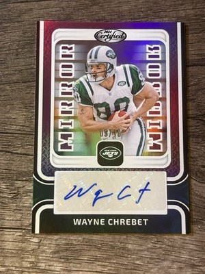 2024 Panini Certified Wayne Chrebet Mirror Signatures Purple Auto /10 #MS-WCH