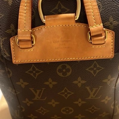 Louis Vuitton Monogram Canvas Leather Brown Backpack Women display picture 2