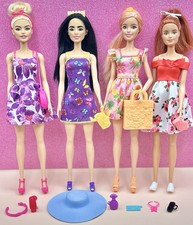 Barbie Doll Lot Dresses Clothes Blonde Red Ha...