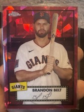 2021 Topps Chrome Platinum Anniversary Brandon Belt #417 Prism Refractor 70/100