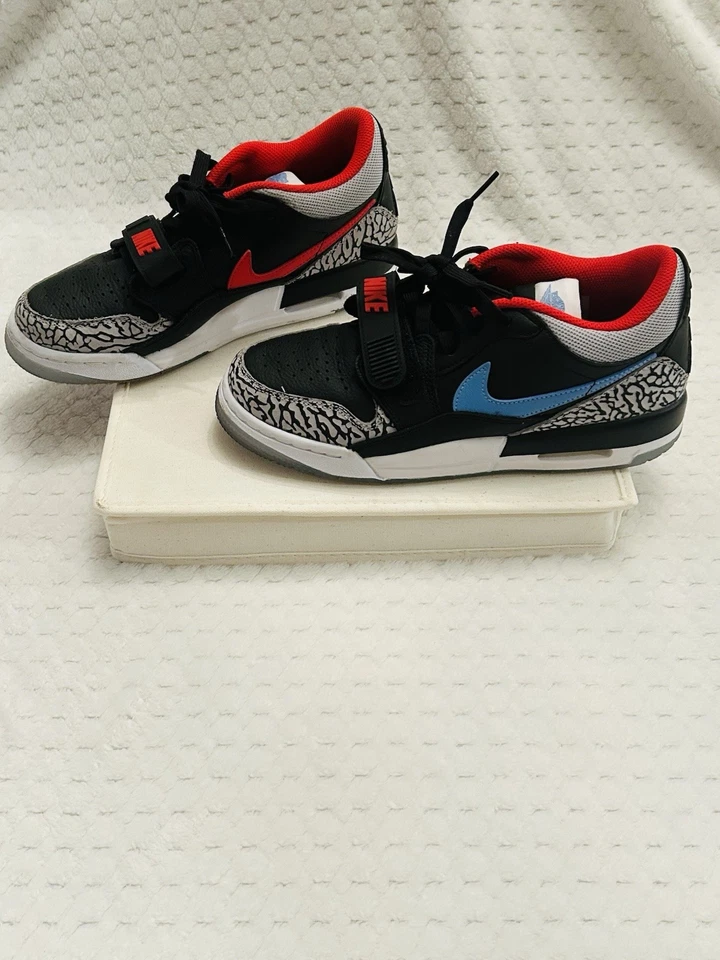 Nike Air Jordan Legacy 312 Youth 7Y CD9054-004 Black Cement Gray Sneakers - Image 2 of 4