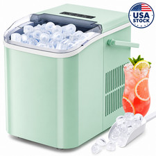 Countertop Ice Maker 26.5lbs/24H 9 Bullet Ice in 6 Min Self-Clean Handle Scoop