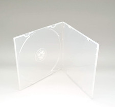 5.2mm Slim Clear CD Cases with Outer Sleeve, 100 Pack