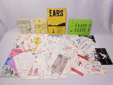 74 Pcs Vintage C.B Radio Cards & Radio Club Magazine Communication Contacts