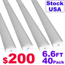 Aluminum LED Strip Fixture Channel Under Counter Cabinet Light Kit U V Angle