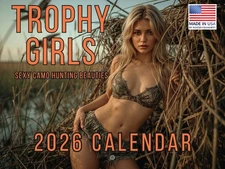 Trophy Girls Sexy Camo Hunting 2026 Monthly Wall Calendar 12 Month