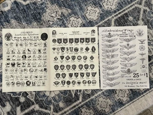 WW2 WWII US Army Military Document - Insignia Mart NYC Depot Store Flyers 1945