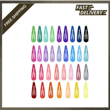 Girls Snap Hair Clips 100 Pack Colorful Barrettes 2 Inch No Slip Metal Candy