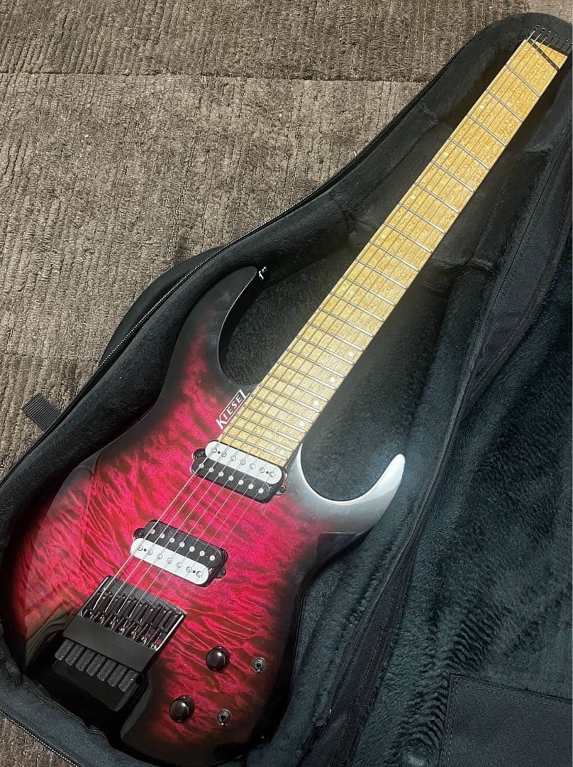 Kiesel CL7 Pink Burst キルテッドメイプル 7弦 Kiesel CL7 Pink Burst Quilted Maple 7 string | eBay