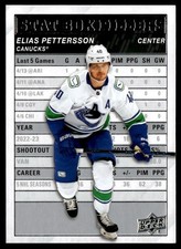 2023-24 Upper Deck Stat Box Fillers Elias Pettersson Rookie Vancouver Canucks