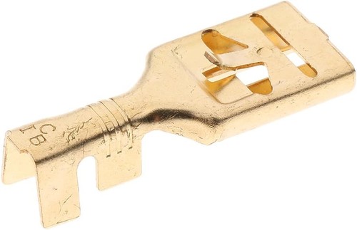 25 Pezzi Morsetto a Crimpare in Ottone Bloccaggio Cavo Femmina Connettore Vanga 9,5mm - Foto 6 di 8