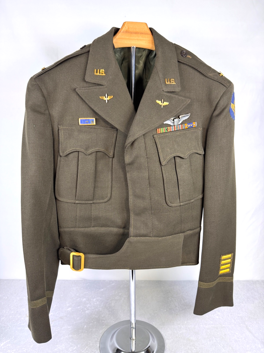 WWII USAAF OFFICER 8TH AIR FORCE IKE JACKET UNIFORM – DATED 1943