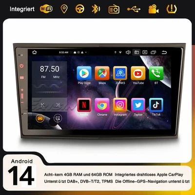 8-Kern 8" Android 14 Autoradio DAB+ GPS Opel Meriva Zafira Vivaro Tigra Twinstop - Bild 1 von 4