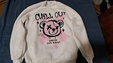 SHEIN :Girls Size 11y "Chillout " Sweatshirt White