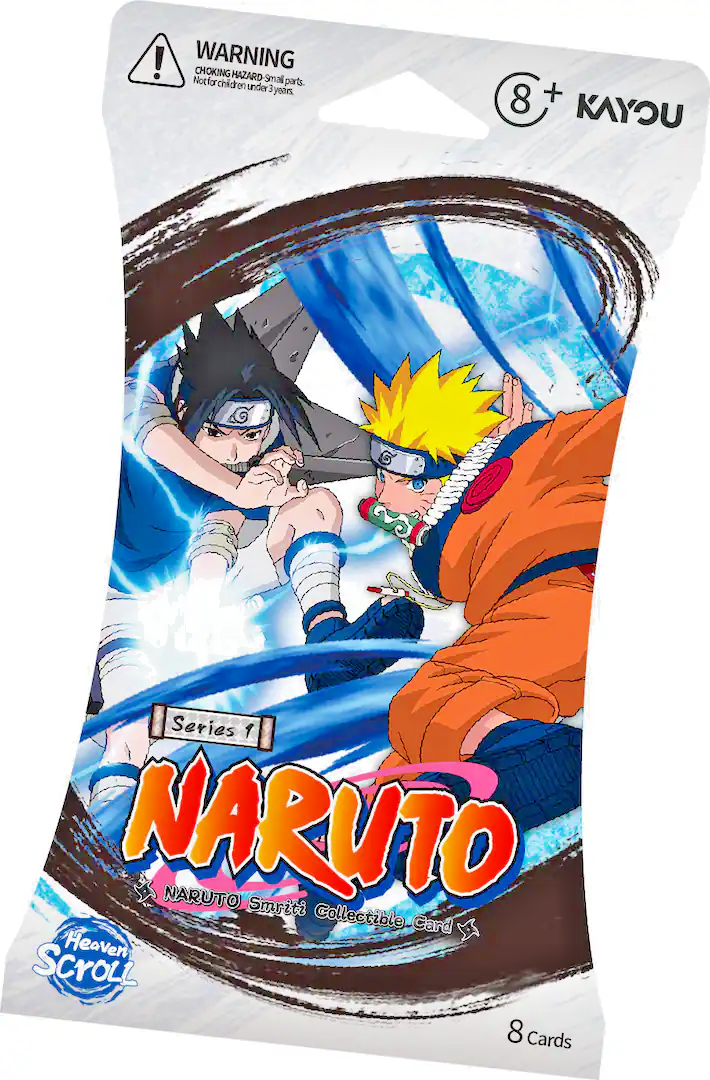 wanwan NARUTOカード８枚セット Naruto Series 1 Booster Hanger Pack 8 Cards Factory Sealed MAYOU