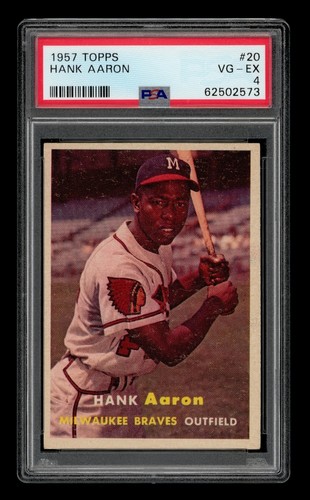 1957 Topps Set-Break # 20 Hank Aaron PSA 4 VG-EX