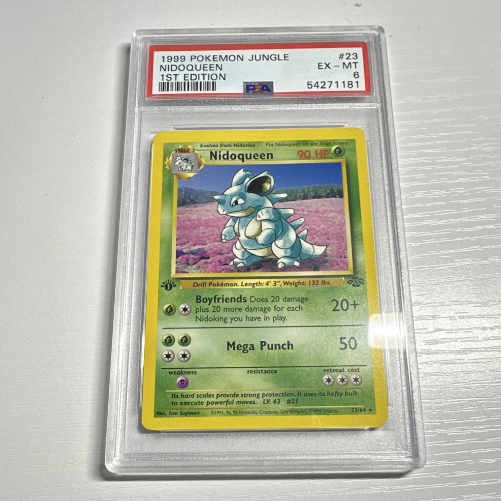 Wizards of the Coast Pokémon Nidoqueen Jungle 23/64 1st Ed Rare PSA 6 (1999)
