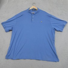 Polo Ralph Lauren Polo Shirt Mens 2XB Blue Big Tall Cotton Pony Logo Casual
