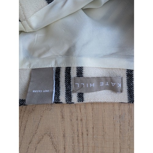 Kate Hill Wool Skirt Black and Cream Plaid Check Career Fall Winter Women's 6 - Picture 2 of 7