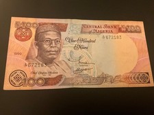 100 Nigeria Naira banknote dated 1999