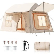 Docred 2 Room Inflatable Tents for Camping with Canopy & Hand Pump Blow Up Tent