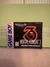 Mortal Kombat 3 Game Boy Manual Only  Instruction Booklet Fast Shipping