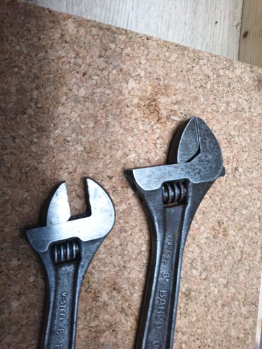 Vintage Bahco Adjustable Spanners 8" & 6" Good Used Condition 0670&71 - Picture 2 of 9