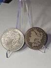 1921-P & 1882-P Morgan Lot 90% Silver Dollars "Beauty & the Beast" Melt is $175+