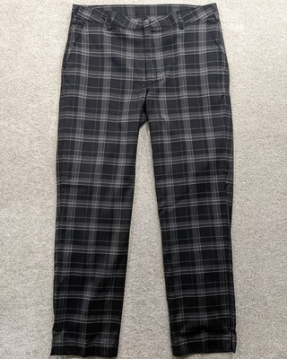 Ping Collection Herren Golfhose schwarz weiß kariert W34 L31 Stretch kariert Hose