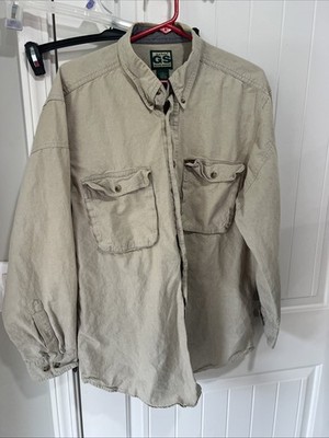 Gander Mountain Guide Series Men s Size Large  Tan Long Sleeve Button Down Shirt
