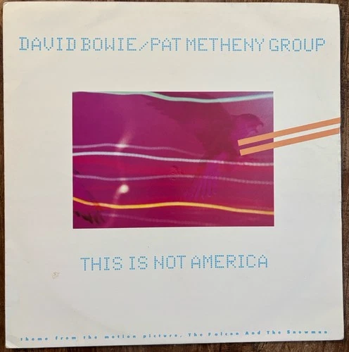 DAVID BOWIE / PAT METHENY GROUP - THIS IS NOT AMERICA  EX-/EX+ 12" VINYL /POSTER