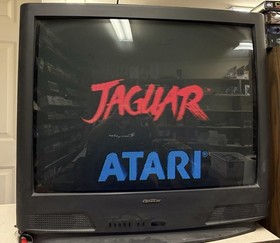 ATARI - JAGUAR CONSOLE In Box COMPLETE w/2 Controllers GAME Manual TESTED 64-Bit