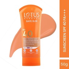 Lotus Herbals Safe Sun 3 In 1 Tinted Matte Look Daily Sunscreen SPF 40 PA  50gm