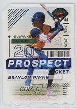 2024 Panini Prospect Edition Ticket Stub Holo Prizm 13/20 Braylon Payne 0k3l