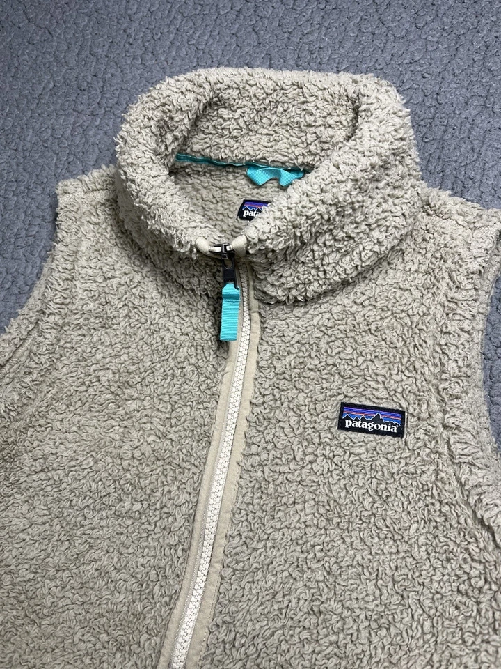 Chaleco Patagonia Polar Los Gatos Niños Talla L 12 Beige Cremallera Completa Foto 2 de 4