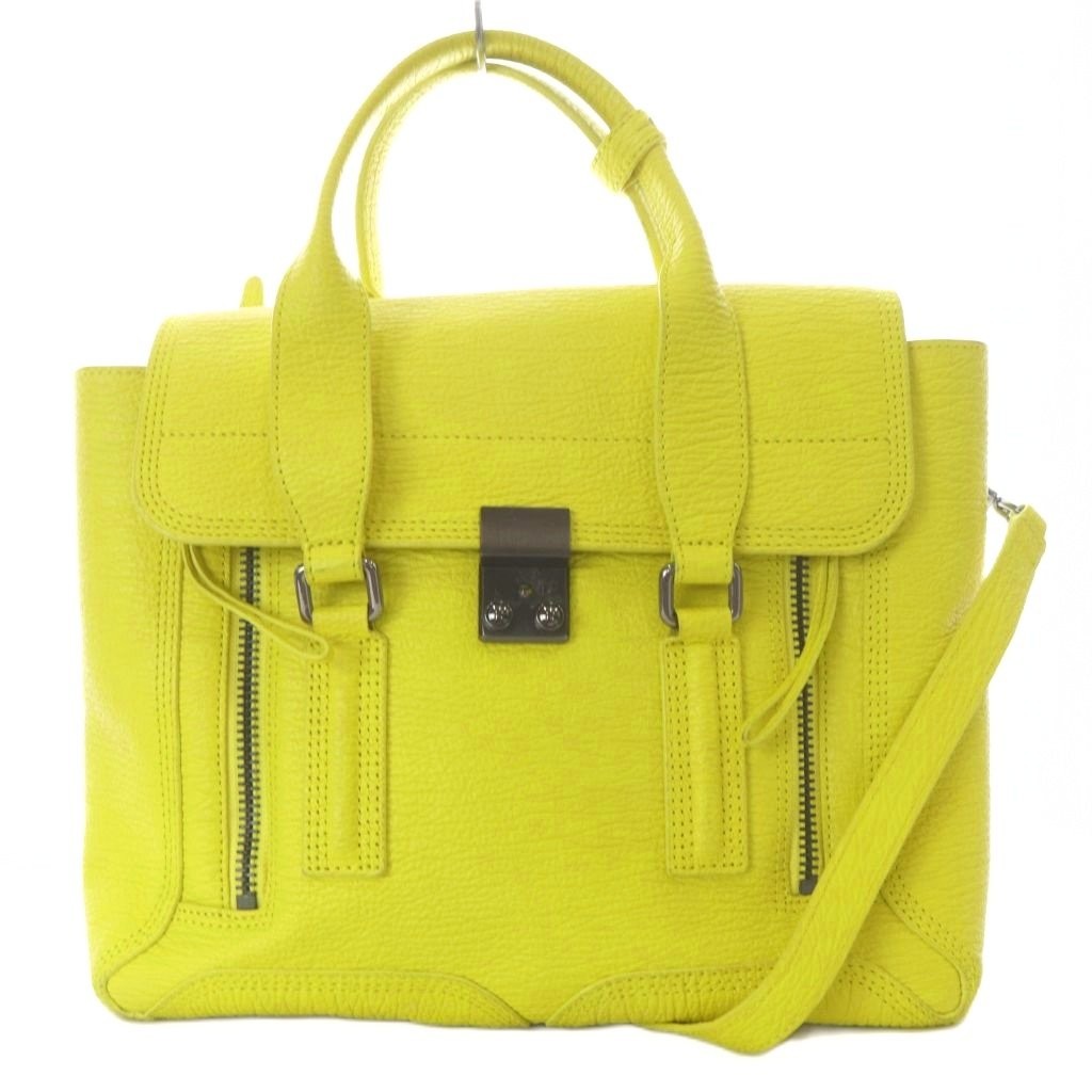 3.1 pip lim Pashli Satchel Bag Tote Bag Shoulder Bag 2way Leather Yellow YO3