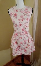 Zara Pink Floral Fit N Flare Mini Dress With Shorts Med NWT