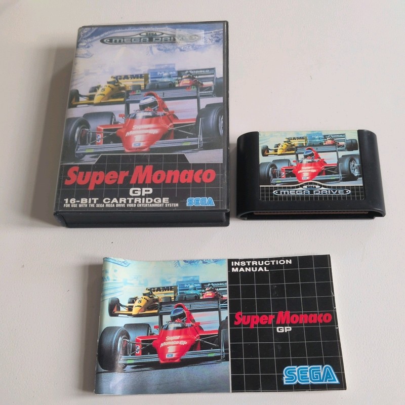 Super Monaco GP Sega Mega Drive Game Complete With manual