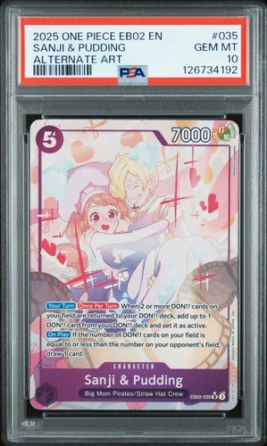 Sanji & Pudding graded PSA 10 for sale on eBay